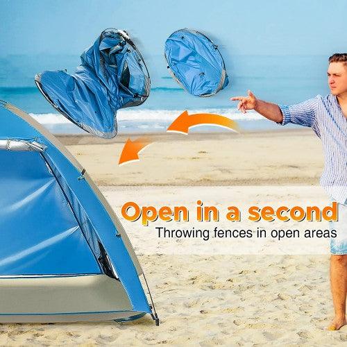 Large Pop Up Tent, UV Protection, Lightweight, Waterproof, Foldable Outdoor Indoor Beach Camping Tent for 4-5 Persons - Toytexx Large Pop Up Tent, UV Protection, Lightweight, Waterproof, Foldable Outdoor Indoor Beach Camping Tent for 4-5 Persons - Toytexx